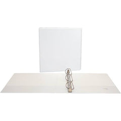 Universal One - 375 Sheet Capacity, 8-1/2 x 11", View Ring Binder - Polypropylene, White - Industrial Tool & Supply