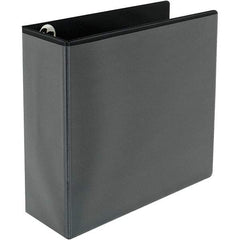 Universal One - 780 Sheet Capacity, 8-1/2 x 11", View Ring Binder - Polypropylene, Black - Industrial Tool & Supply