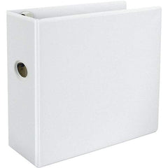 Universal One - 1,050 Sheet Capacity, 8-1/2 x 11", View Ring Binder - Polypropylene, White - Industrial Tool & Supply