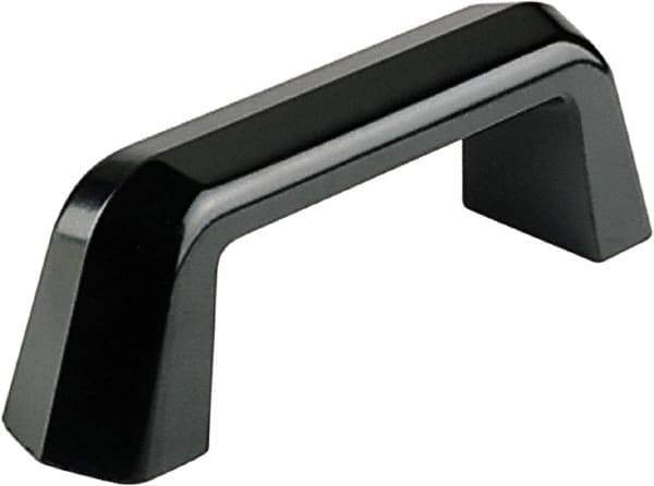 Electro Hardware - 5.16" Between Centers M8 Hole, Duroplast External Pull Handle - 0.79" Handle Width, 2.17" Handle Height, 6.5" OAL, Plastic Finish - Industrial Tool & Supply
