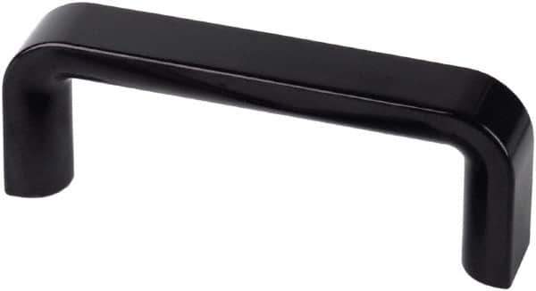 Electro Hardware - 4.29" Between Centers M6 Hole, Duroplast External Pull Handle - 0.83" Handle Width, 1.77" Handle Height, 4.88" OAL, Plastic Finish - Industrial Tool & Supply