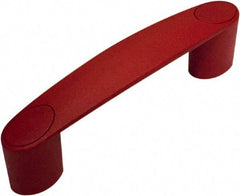 Electro Hardware - 5.91" Between Centers 0.33" Hole, Polyamide External Pull Handle - 1.22" Handle Width, 1.77" Handle Height, 7.13" OAL, Plastic Finish - Industrial Tool & Supply