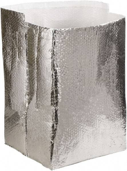 Made in USA - 18" Long x 18" Wide x 18" High x 3/16" Thick Box Liner - Silver, Case - Industrial Tool & Supply