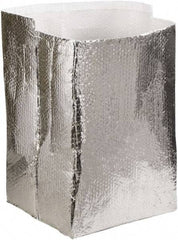Made in USA - 18" Long x 18" Wide x 18" High x 3/16" Thick Box Liner - Silver, Case - Industrial Tool & Supply