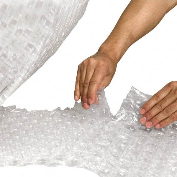 Made in USA - 125' Long x 48" Wide x 1/2" Thick, Bubble Roll - Clear - Industrial Tool & Supply