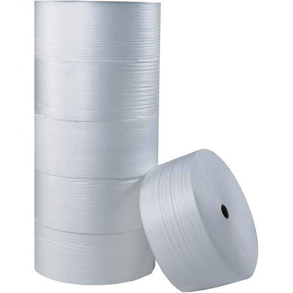 Made in USA - 250' Long x 48" Wide x 1/4" Thick, Foam Roll - White - Industrial Tool & Supply