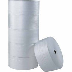 Made in USA - 250' Long x 24" Wide x 1/4" Thick, Foam Roll - White - Industrial Tool & Supply