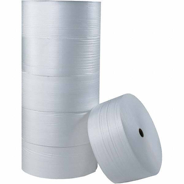 Made in USA - 250' Long x 12" Wide x 1/4" Thick, Foam Roll - White - Industrial Tool & Supply