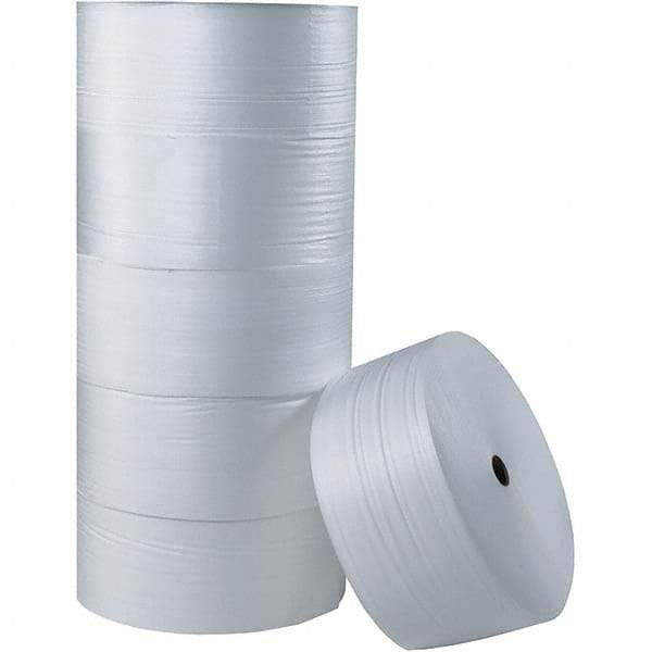 Made in USA - 250' Long x 18" Wide x 1/4" Thick, Foam Roll - White - Industrial Tool & Supply