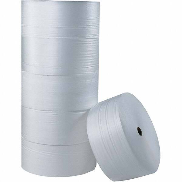 Made in USA - 250' Long x 6" Wide x 1/4" Thick, Foam Roll - White - Industrial Tool & Supply