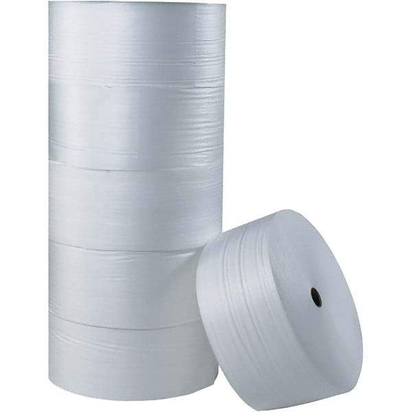 Made in USA - 550' Long x 6" Wide x 1/8" Thick, Foam Roll - White - Industrial Tool & Supply