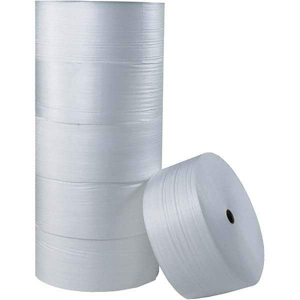 Made in USA - 750' Long x 72" Wide x 3/32" Thick, Foam Roll - White - Industrial Tool & Supply