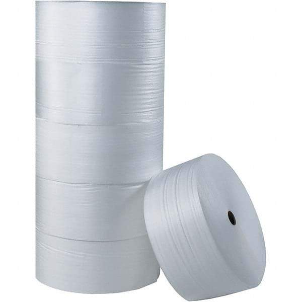 Made in USA - 750' Long x 18" Wide x 3/32" Thick, Foam Roll - White - Industrial Tool & Supply