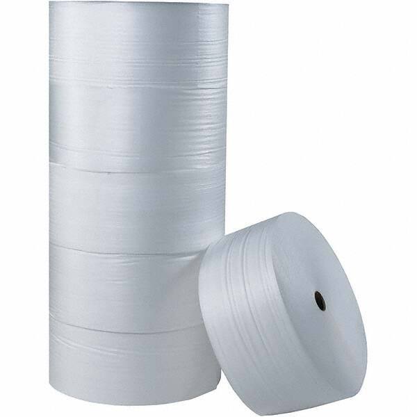 Made in USA - 750' Long x 48" Wide x 3/32" Thick, Foam Roll - White - Industrial Tool & Supply