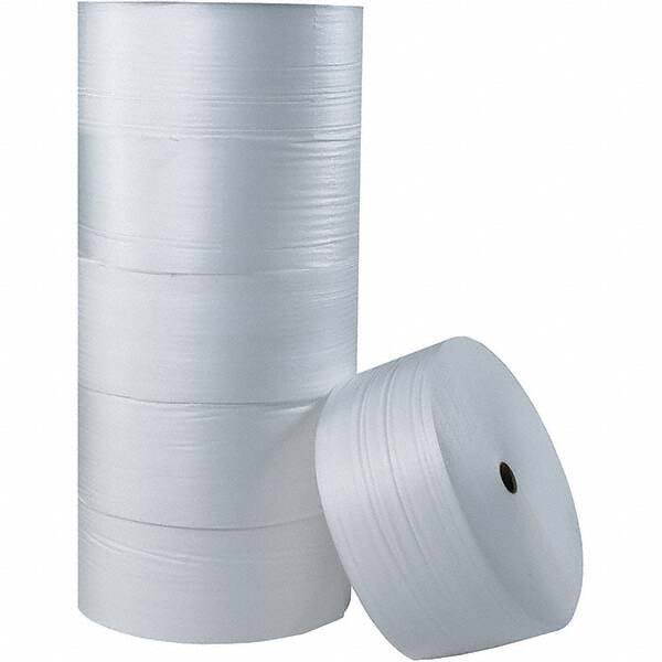 Made in USA - 1,250' Long x 72" Wide x 1/16" Thick, Foam Roll - White - Industrial Tool & Supply