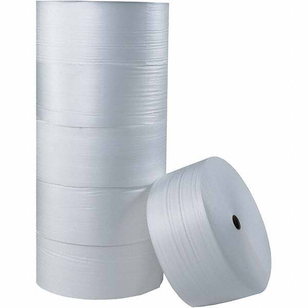 Made in USA - 1,250' Long x 48" Wide x 1/16" Thick, Foam Roll - White - Industrial Tool & Supply