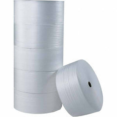 Made in USA - 2,000' Long x 48" Wide x 5/16" Thick, Foam Roll - White - Industrial Tool & Supply