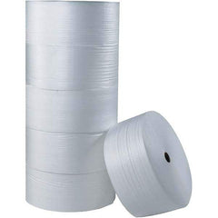 Made in USA - 2,000' Long x 18" Wide x 5/16" Thick, Foam Roll - White - Industrial Tool & Supply