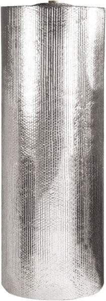 Made in USA - 125' Long x 48" Wide x 3/16" Thick, Bubble Roll - Silver - Industrial Tool & Supply