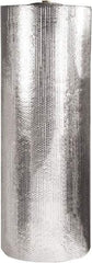 Made in USA - 125' Long x 60" Wide x 3/16" Thick, Bubble Roll - Silver - Industrial Tool & Supply