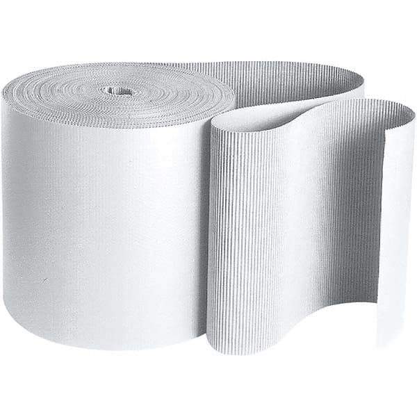 Made in USA - 250' Long x 48" Wide, Singleface Roll - White - Industrial Tool & Supply