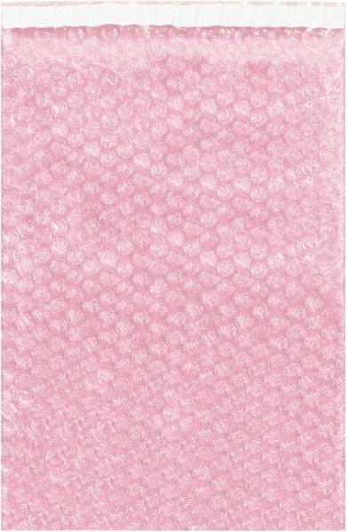 Value Collection - 7-1/2" Long x 4" Wide, Adhesive Flap Antistatic Bubble Pouch - Pink, Standard Grade - Industrial Tool & Supply