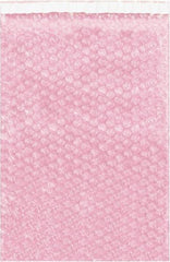 Value Collection - 7-1/2" Long x 4" Wide, Adhesive Flap Antistatic Bubble Pouch - Pink, Standard Grade - Industrial Tool & Supply