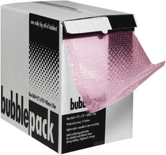 Made in USA - 600" Long x 24" Wide, Antistatic Bubble Roll - Pink, Standard Grade - Industrial Tool & Supply