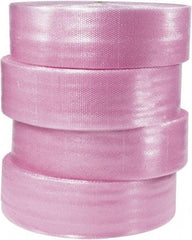Made in USA - 3,000" Long x 12" Wide, Antistatic Bubble Roll - Pink, Standard Grade - Industrial Tool & Supply