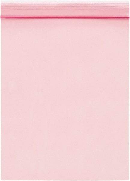 Value Collection - 8" Long x 4" Wide, 2 mil Thick, Self Seal Antistatic Poly Bag - Pink, Standard Grade - Industrial Tool & Supply