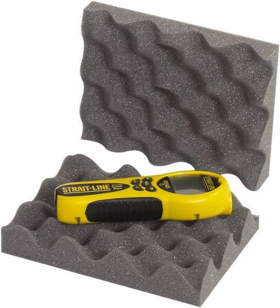 Made in USA - 6" Wide x 2" Thick, Convoluted Foam - Charcoal - Industrial Tool & Supply