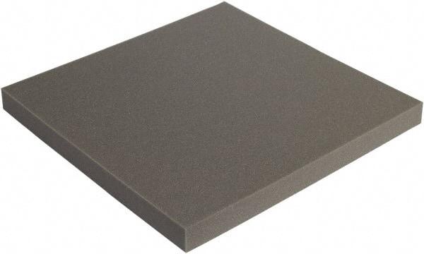 Made in USA - 24" Wide x 2" Thick, Foam Sheets - Charcoal - Industrial Tool & Supply