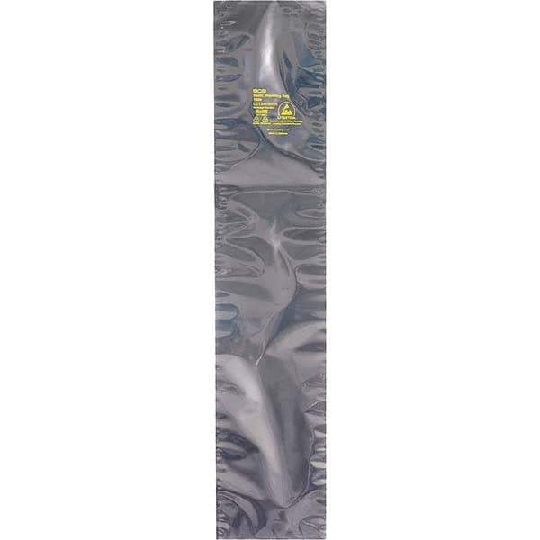 Made in USA - 10" Long x 3" Wide, 3.1 mil Thick, Open Top Static Shield Bag - Transparent, Metal-In, Standard Grade - Industrial Tool & Supply