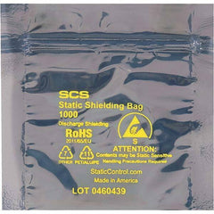 Made in USA - 24" Long x 24" Wide, 3.1 mil Thick, Self Seal Static Shield Bag - Transparent, Metal-In, Standard Grade - Industrial Tool & Supply