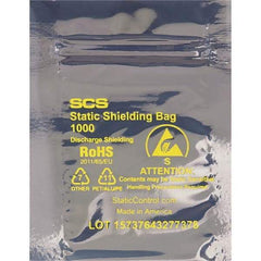 Made in USA - 20" Long x 15" Wide, 3.1 mil Thick, Self Seal Static Shield Bag - Transparent, Metal-In, Standard Grade - Industrial Tool & Supply