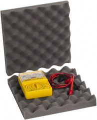 Made in USA - 10" Wide x 2" Thick, Convoluted Foam - Charcoal - Industrial Tool & Supply
