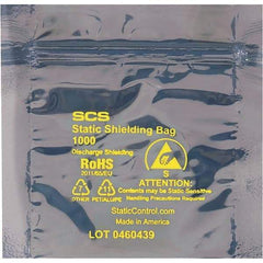 Made in USA - 10" Long x 10" Wide, 3.1 mil Thick, Self Seal Static Shield Bag - Transparent, Metal-In, Standard Grade - Industrial Tool & Supply