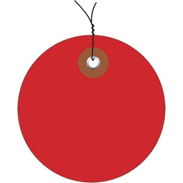 Made in USA - Safety & Facility Blank Tag - Red Vinyl - Industrial Tool & Supply
