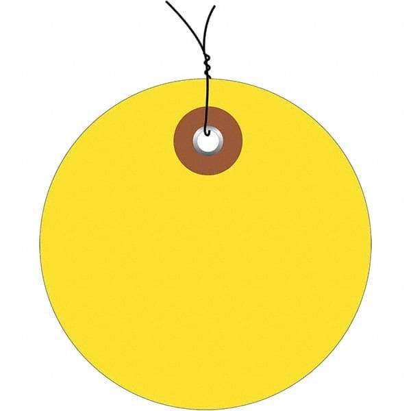 Made in USA - Safety & Facility Blank Tag - Yellow Vinyl - Industrial Tool & Supply