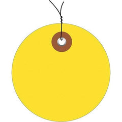 Made in USA - Safety & Facility Blank Tag - Yellow Vinyl - Industrial Tool & Supply