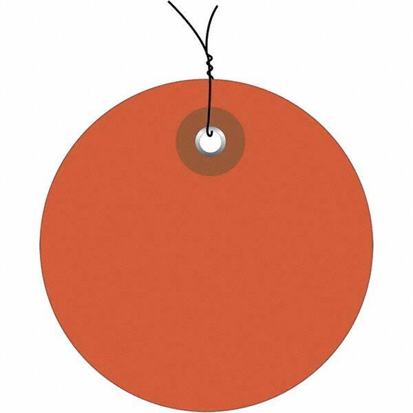 Made in USA - Safety & Facility Blank Tag - Orange Vinyl - Industrial Tool & Supply