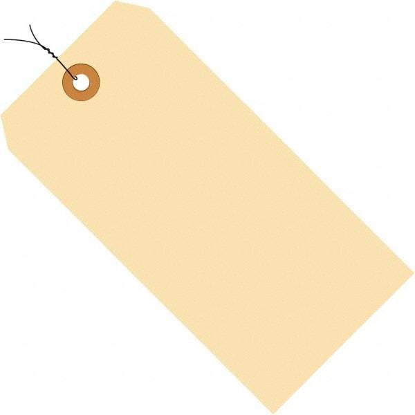 Made in USA - 7-1/2" High x 3-3/4" Long, Safety & Facility Blank Tag - Manila Cardstock - Industrial Tool & Supply