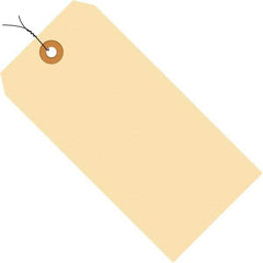 Made in USA - 4-1/4" High x 2-1/8" Long, Safety & Facility Blank Tag - Manila Cardstock - Industrial Tool & Supply