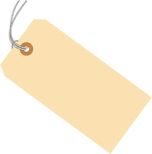 Made in USA - 8" High x 4" Long, Safety & Facility Blank Tag - Manila Cardstock - Industrial Tool & Supply
