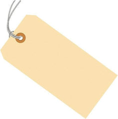 Made in USA - 6-1/4" High x 3-1/8" Long, Safety & Facility Blank Tag - Manila Cardstock - Industrial Tool & Supply
