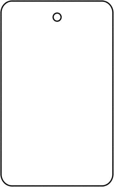 Made in USA - 1-3/4" High x 2-7/8" Long, Safety & Facility Blank Tag - White Cardstock - Industrial Tool & Supply