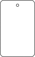 Made in USA - 1-3/4" High x 2-7/8" Long, Safety & Facility Blank Tag - White Cardstock - Industrial Tool & Supply