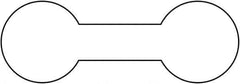 Made in USA - 5/16" High x 7/16" Long, Safety & Facility Blank Tag - White Cardstock - Industrial Tool & Supply