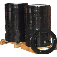 Made in USA - 2,050' Long x 5/8" Wide, Oscillated Coil Steel Strapping - 2,000 Lb Capacity, 0.023" Thick - Industrial Tool & Supply