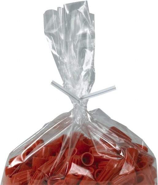 Made in USA - 12" Long, Bag Tie - White - Industrial Tool & Supply